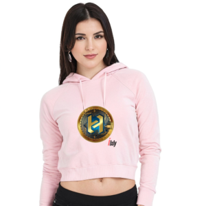 ILXLY x Herum Coin Women's Cropped Hoodie - Light Baby Pink